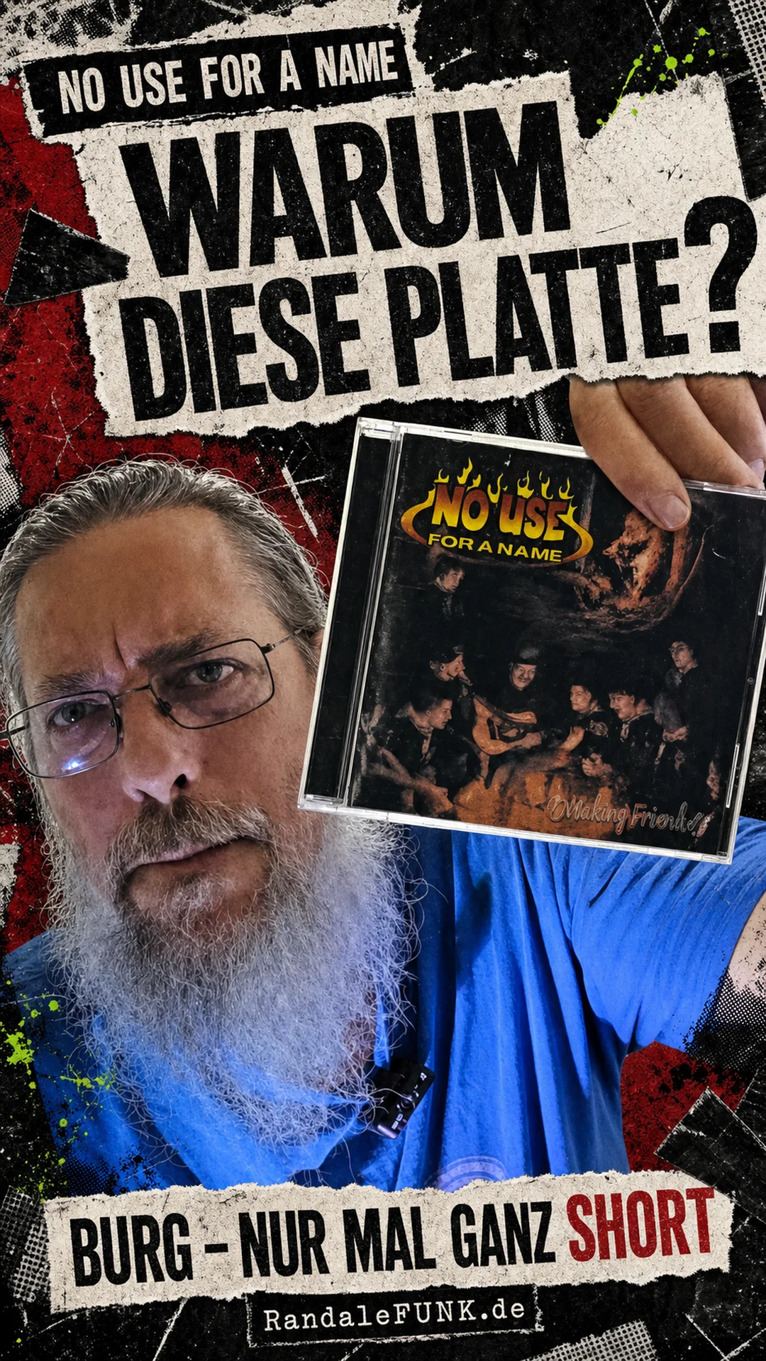 Thumbnail zur dritten Folge BURG – nur mal ganz SHORT mit Burg, der CD Making Friends von No Use For A Name und dem Text Warum diese Platte
