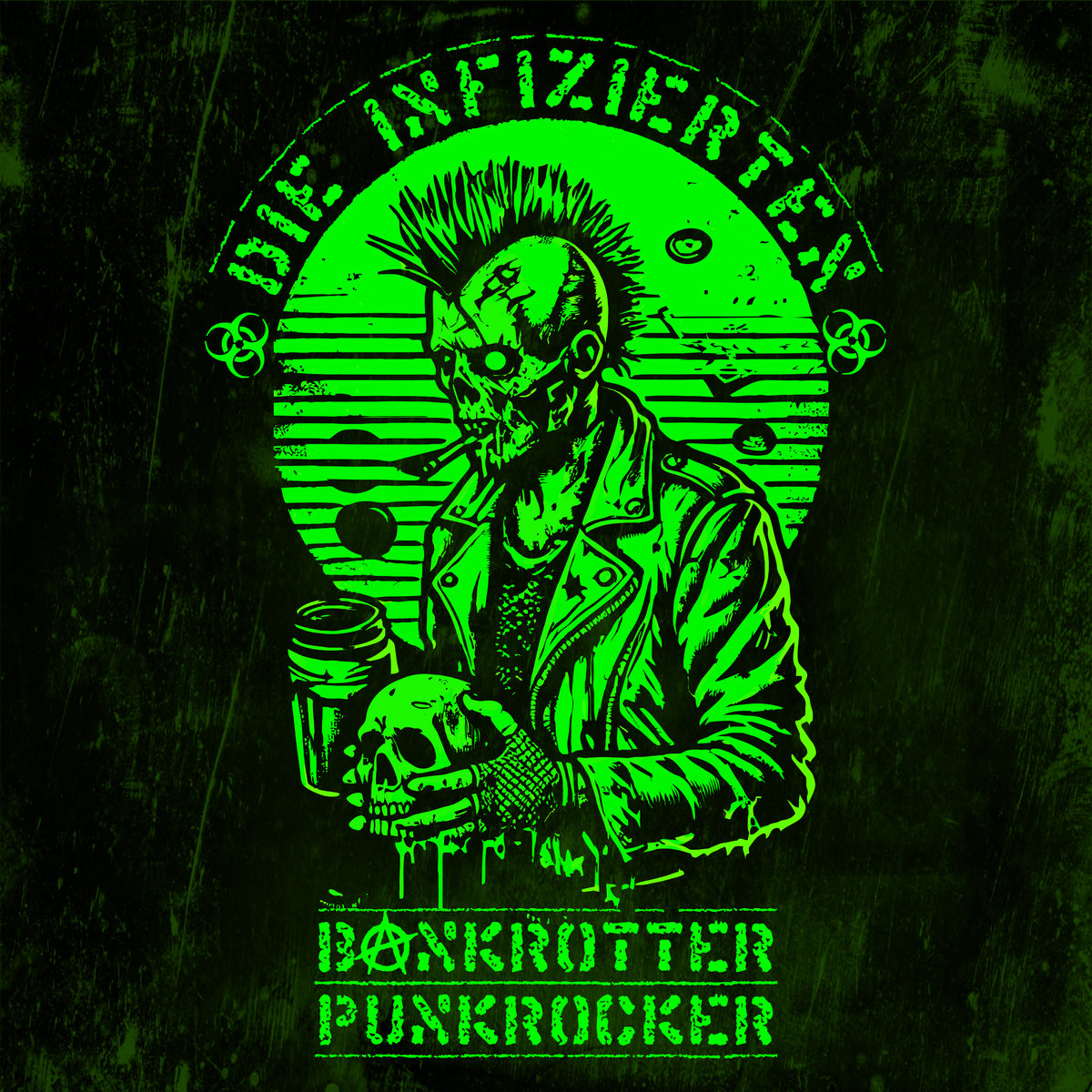 Offizielles Cover der EP Bankrotter Punkrocker von Die Infizierten